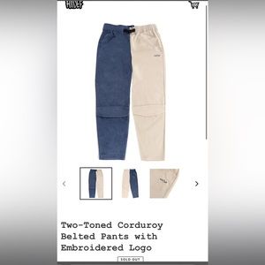 Hiidef Belted Corduroy Pants